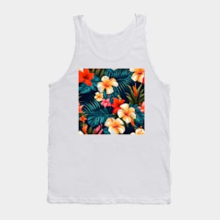 Tropical Flowers Pattern 14 Tank Top